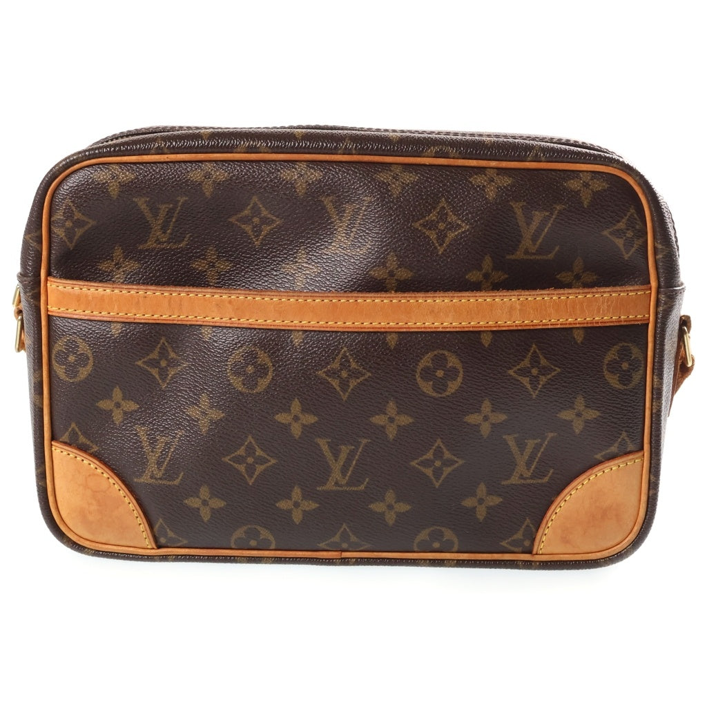 LOUIS VUITTON(ルイヴィトン) モノグラム トロカデロ23 ショルダーバッグ ブラウン レザー×PVC M51276 ゴールド金具 レディース