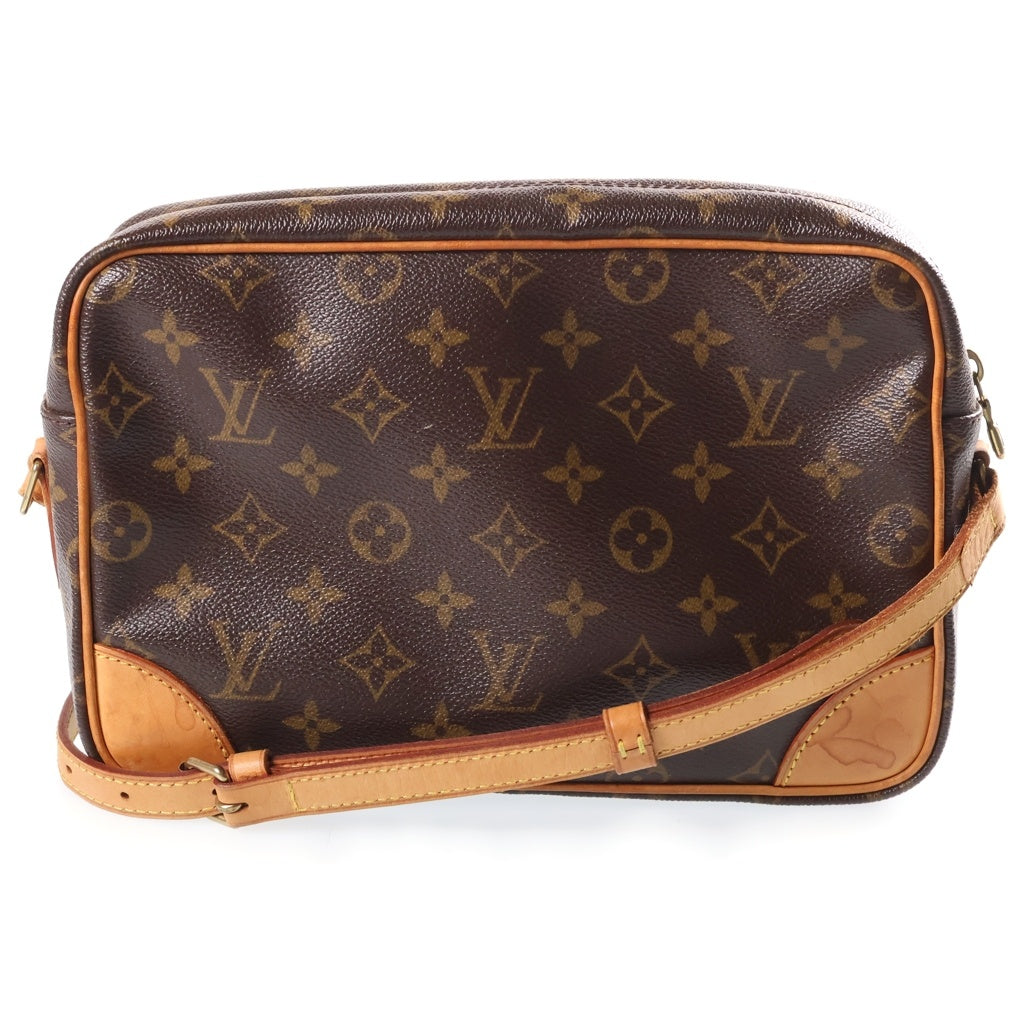 LOUIS VUITTON(ルイヴィトン) モノグラム トロカデロ23 ショルダーバッグ ブラウン レザー×PVC M51276 ゴールド金具 レディース