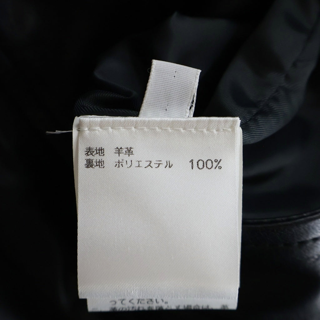 BARNEYS NEWYORK(バーニーズ ニューヨーク) シープレザー シングルライダースジャケット ブラック 2055499