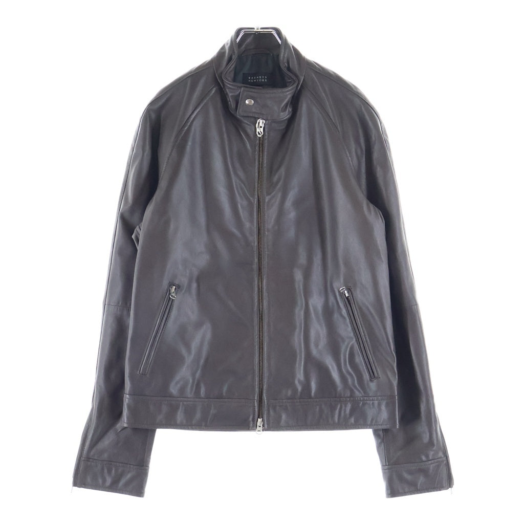 BARNEYS NEWYORK(バーニーズ ニューヨーク) シープレザー シングルライダースジャケット ブラウン 2055499