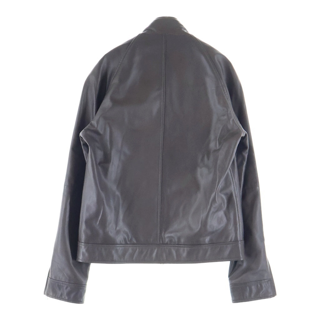 BARNEYS NEWYORK(バーニーズ ニューヨーク) シープレザー シングルライダースジャケット ブラウン 2055499