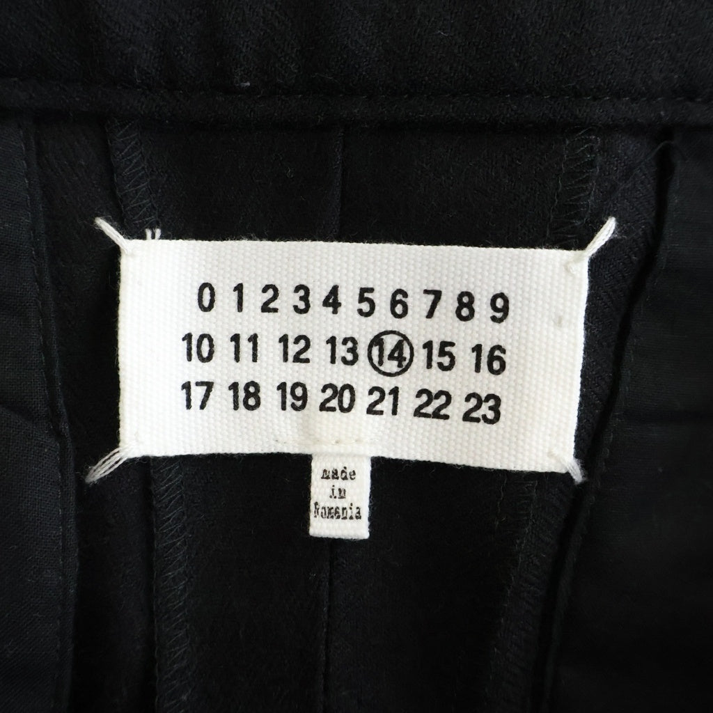 Maison Margiela(メゾンマルジェラ) 17AW ウール ドローコード スラックスパンツ ブラック S50KA0388