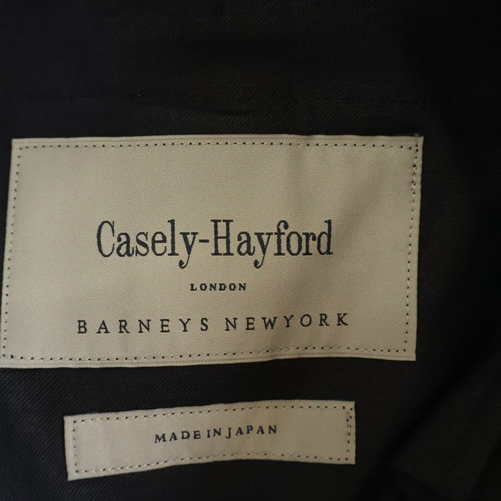 Casely-Hayford(ケイスリーヘイフォード) ピークドラペル 2B 裏地ドット チェック テーラードジャケット スラックスパンツ グレー