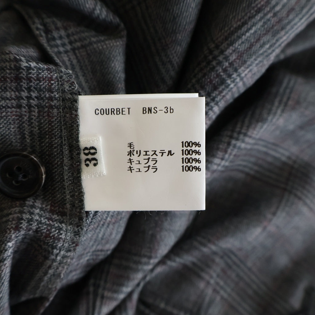 Casely-Hayford(ケイスリーヘイフォード) ピークドラペル 2B 裏地ドット チェック テーラードジャケット スラックスパンツ グレー