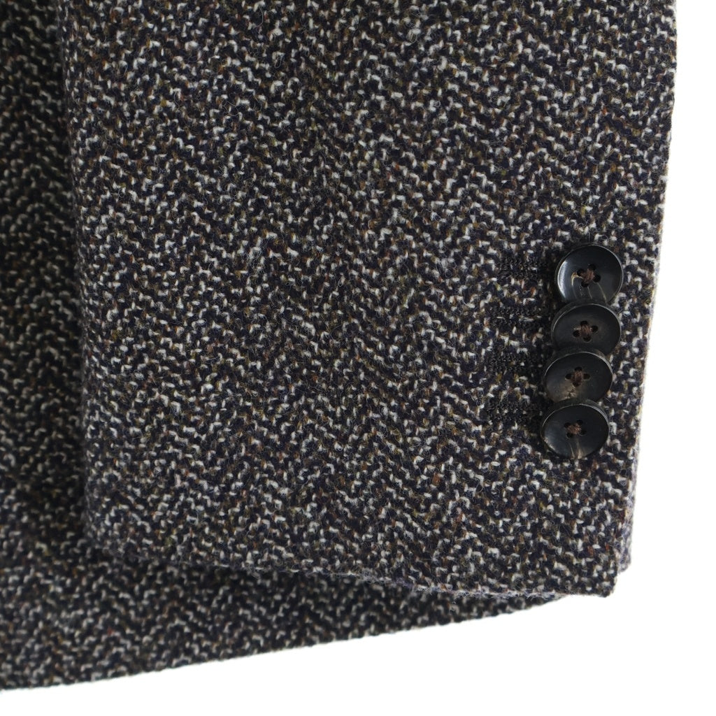 LARDINI(ラルディーニ) ピークドラペル 3B ウール テーラードジャケット ブラウン JJ906Q