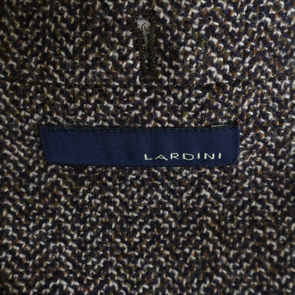 LARDINI(ラルディーニ) ピークドラペル 3B ウール テーラードジャケット ブラウン JJ906Q