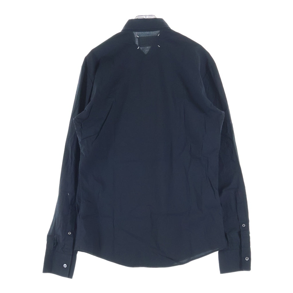Maison Margiela(メゾンマルジェラ) レギュラーカラー コットン 長袖シャツ ブラック 30DL118