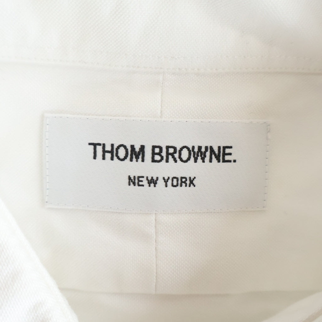 THOM BROWNE(トムブラウン) オックスフォード ボタンダウン長袖シャツ ホワイト MWL001AW5259