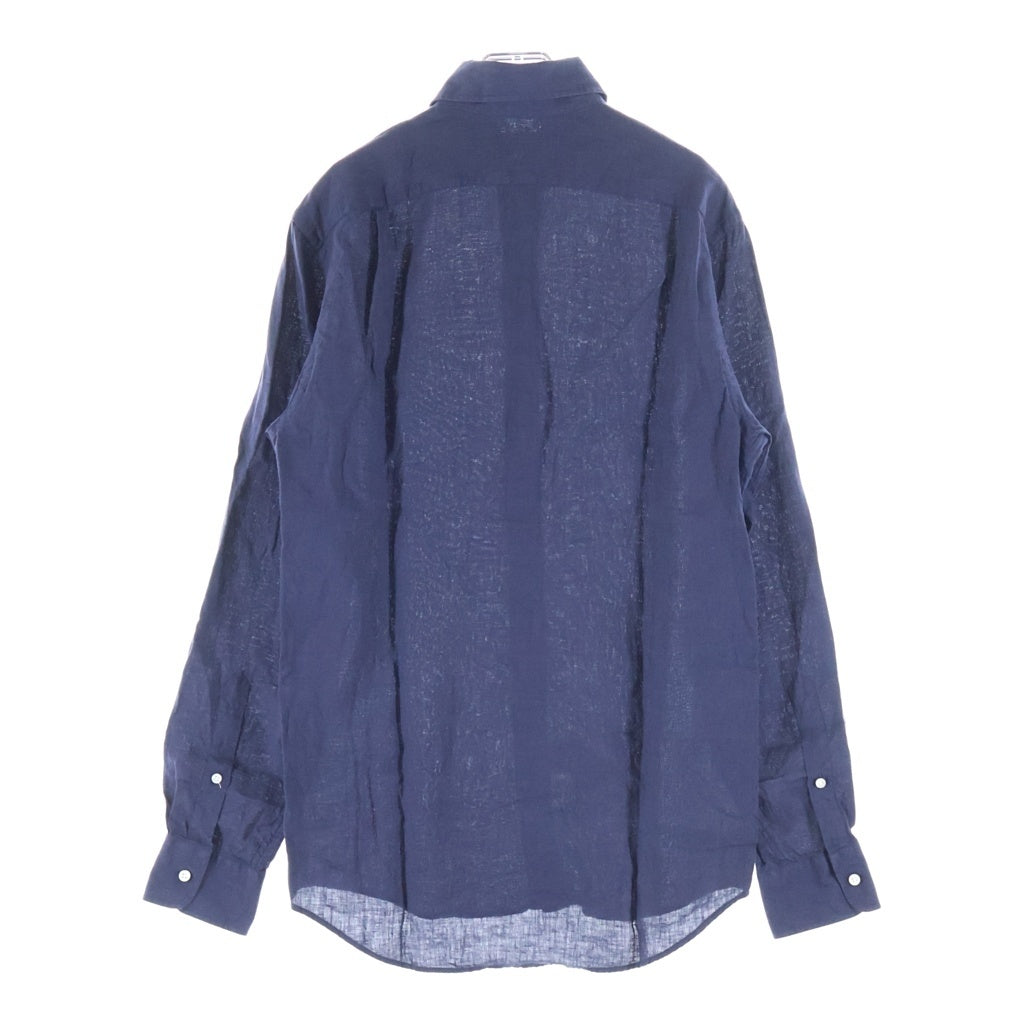 RALPH LAUREN PURPLE LABEL(ラルフローレン パープルレーベル) リネン 長袖シャツ ネイビー