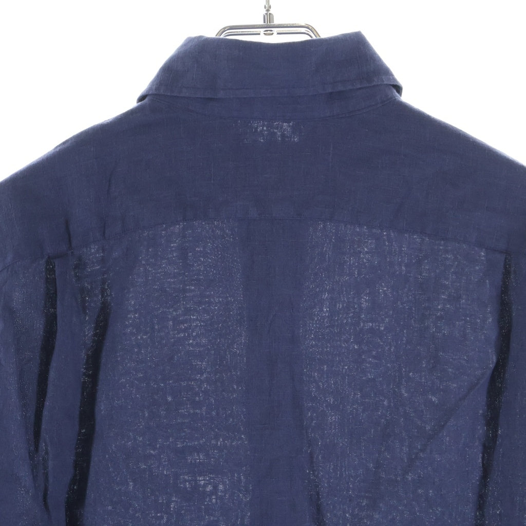RALPH LAUREN PURPLE LABEL(ラルフローレン パープルレーベル) リネン 長袖シャツ ネイビー