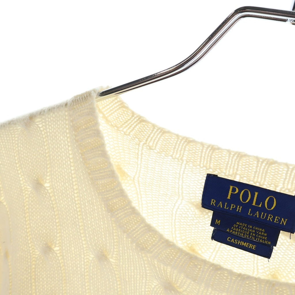 POLO RALPH LAUREN(ポロラルフローレン) カシミア ケーブルニットセーター アイボリー