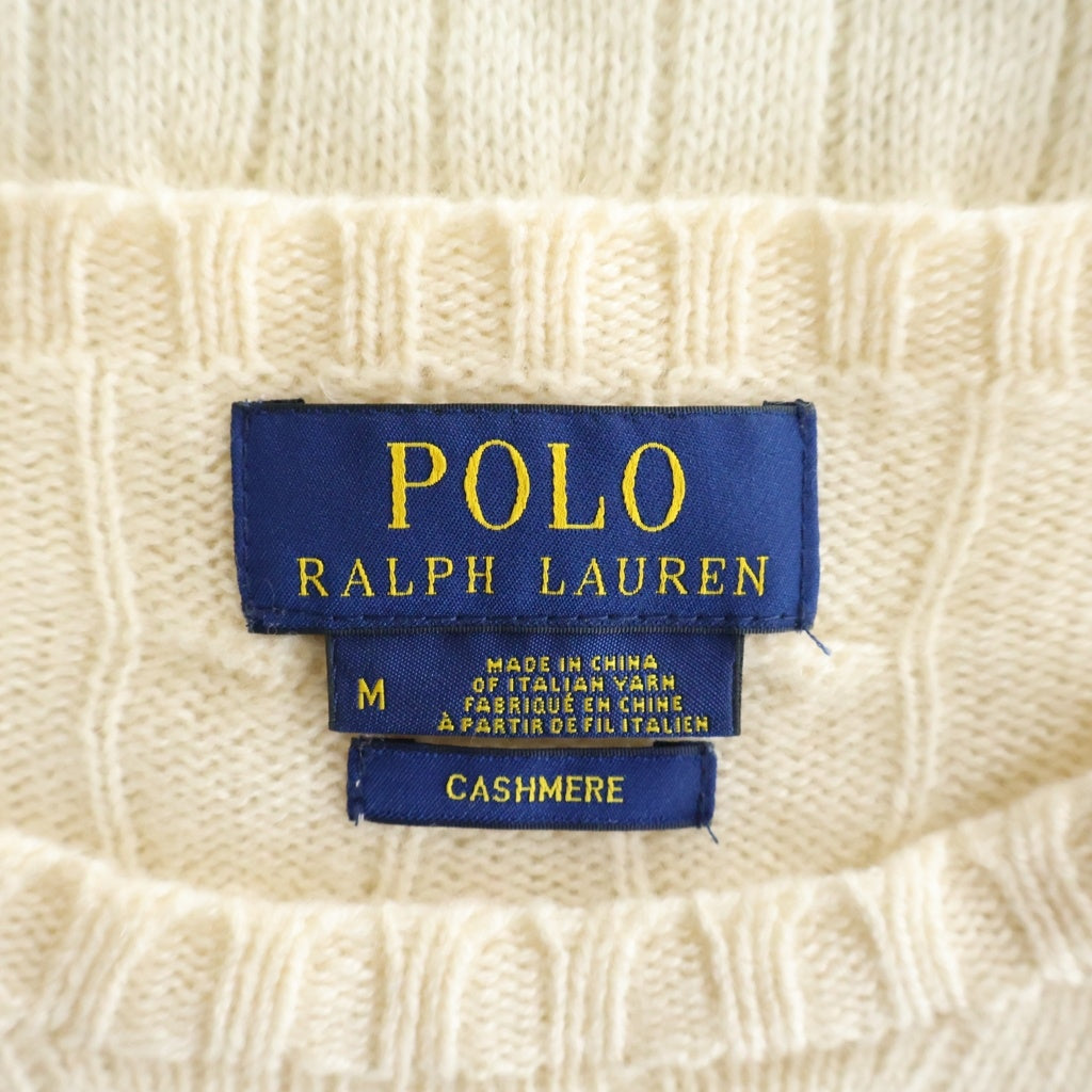 POLO RALPH LAUREN(ポロラルフローレン) カシミア ケーブルニットセーター アイボリー