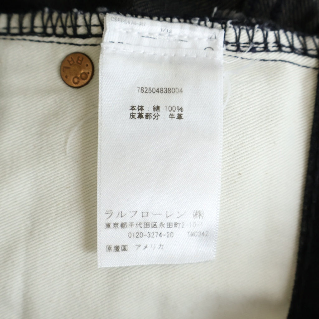 RRL(ダブルアールエル) ストレート デニムパンツ ブラック 782504838004