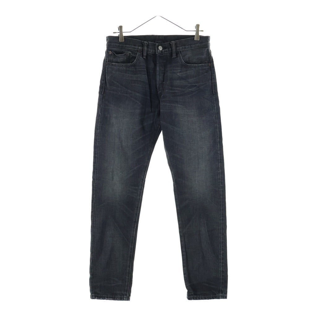 RRL(ダブルアールエル) ウォッシュ加工 ストレートデニムパンツ ブラック 782804502001