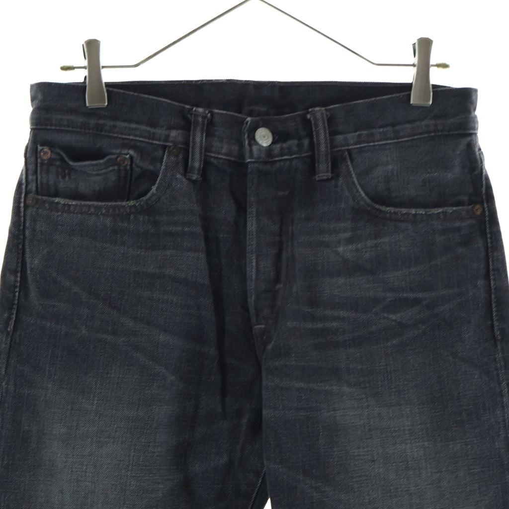 RRL(ダブルアールエル) ウォッシュ加工 ストレートデニムパンツ ブラック 782804502001