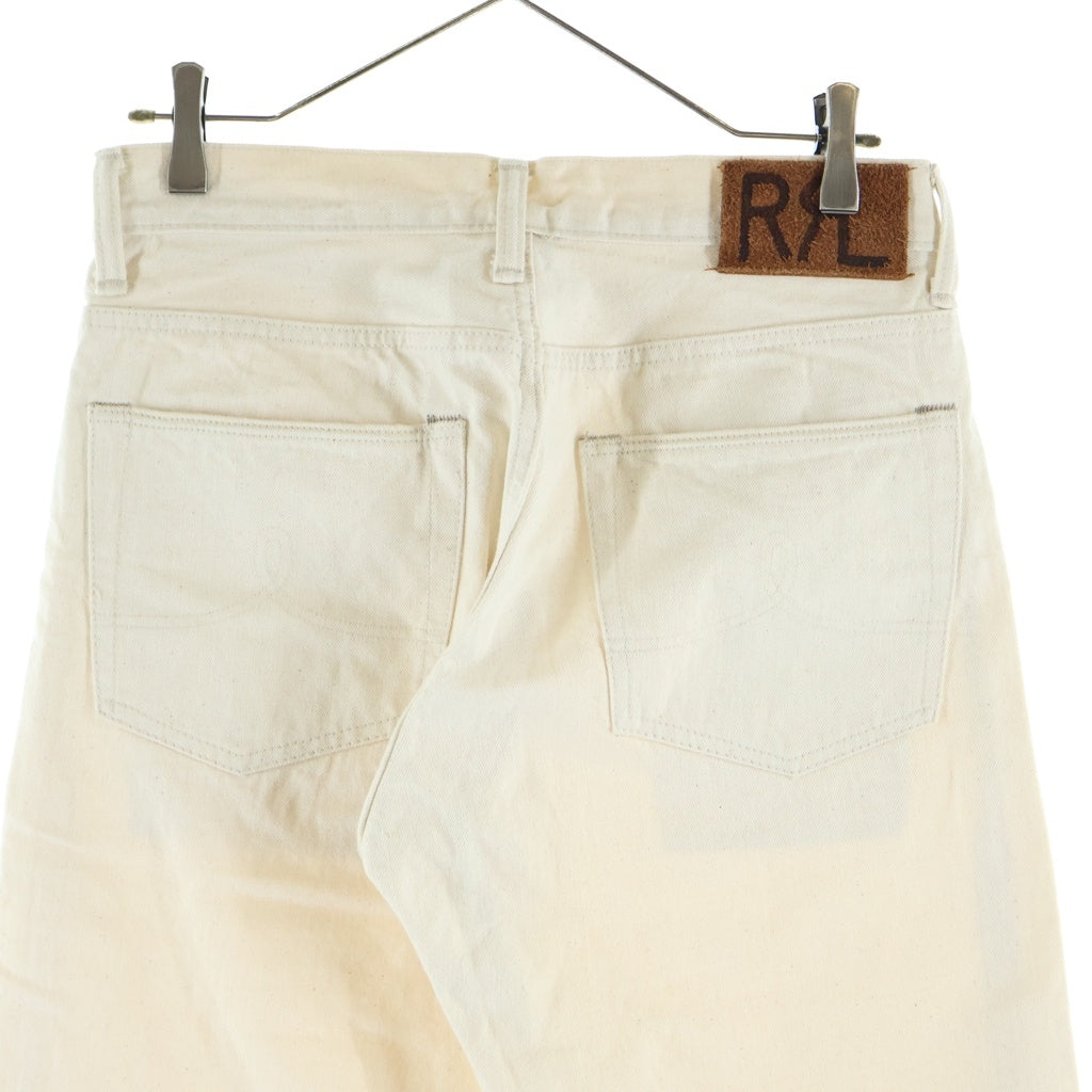 RRL(ダブルアールエル) セルビッチ ストレートデニムパンツ アイボリー 782861176001