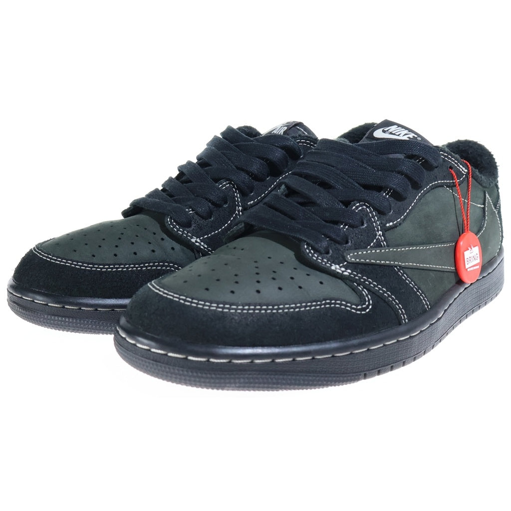 NIKE(ナイキ) ×TRAVIS SCOTT AIR JORDAN 1 LOW OG SP BLACK PHANTOM トラヴィススコット エアジョーダン ブラックファントム ローカットスニーカー ブラック US10/28cm DM7866-001