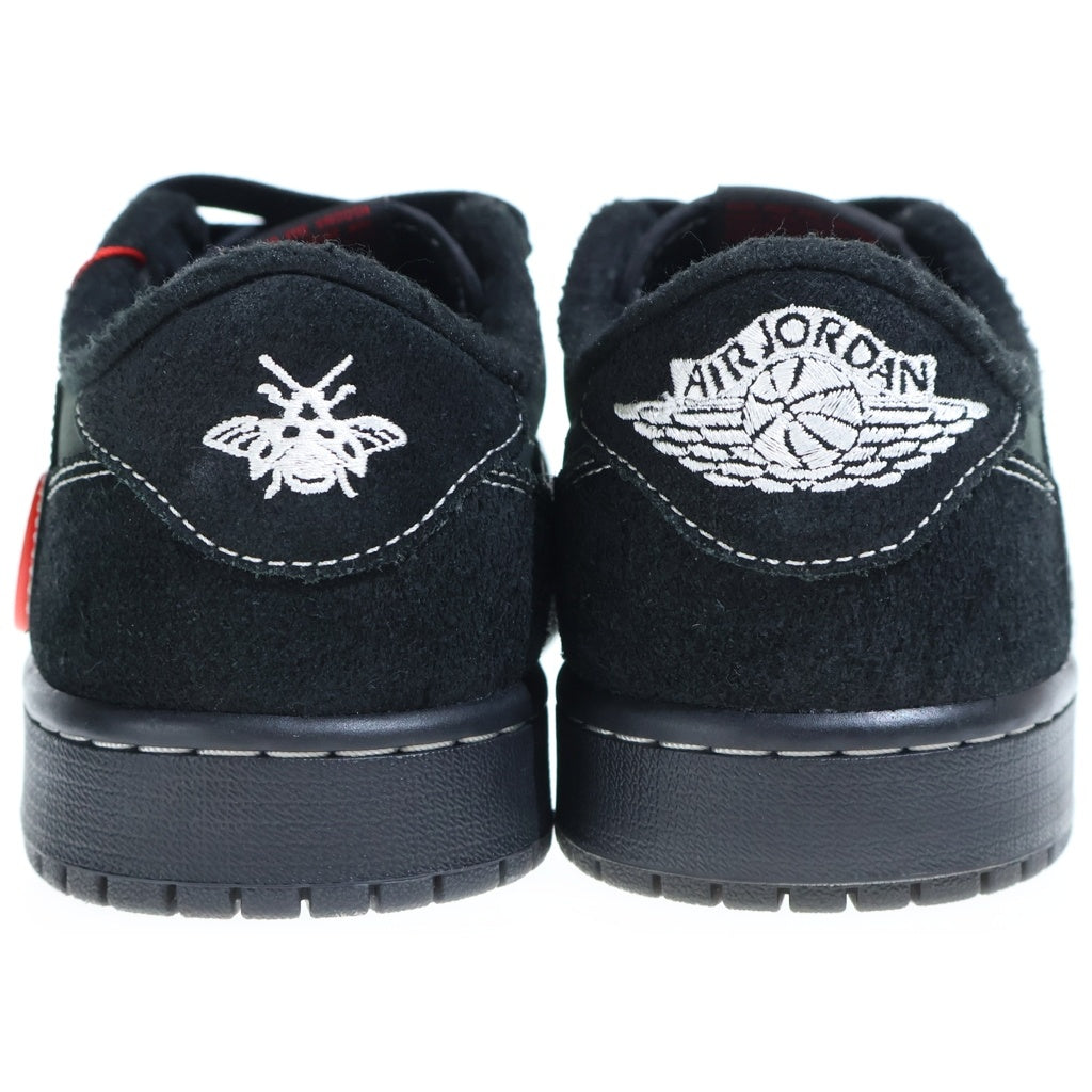 NIKE(ナイキ) ×TRAVIS SCOTT AIR JORDAN 1 LOW OG SP BLACK PHANTOM トラヴィススコット エアジョーダン ブラックファントム ローカットスニーカー ブラック US10/28cm DM7866-001