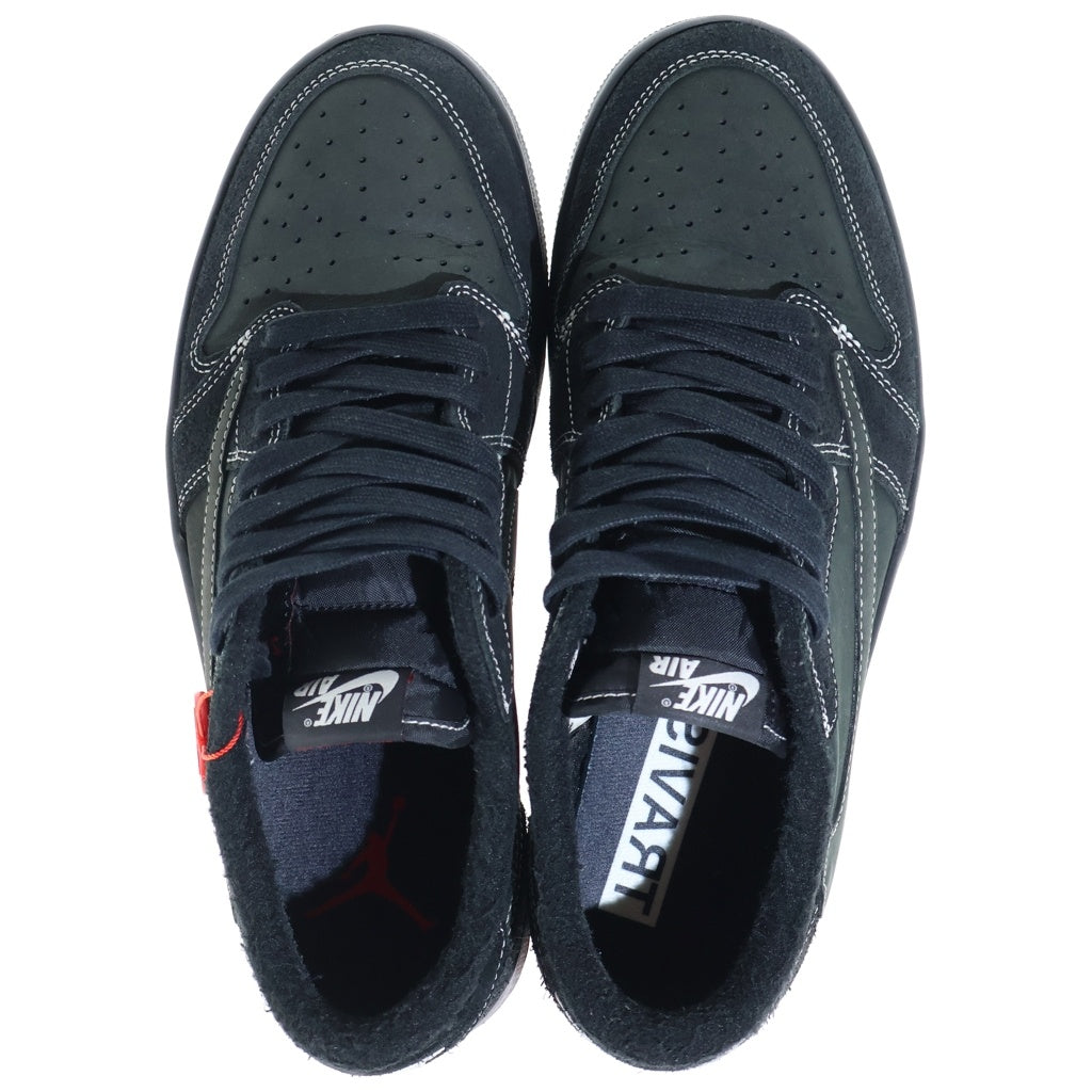 NIKE(ナイキ) ×TRAVIS SCOTT AIR JORDAN 1 LOW OG SP BLACK PHANTOM トラヴィススコット エアジョーダン ブラックファントム ローカットスニーカー ブラック US10/28cm DM7866-001
