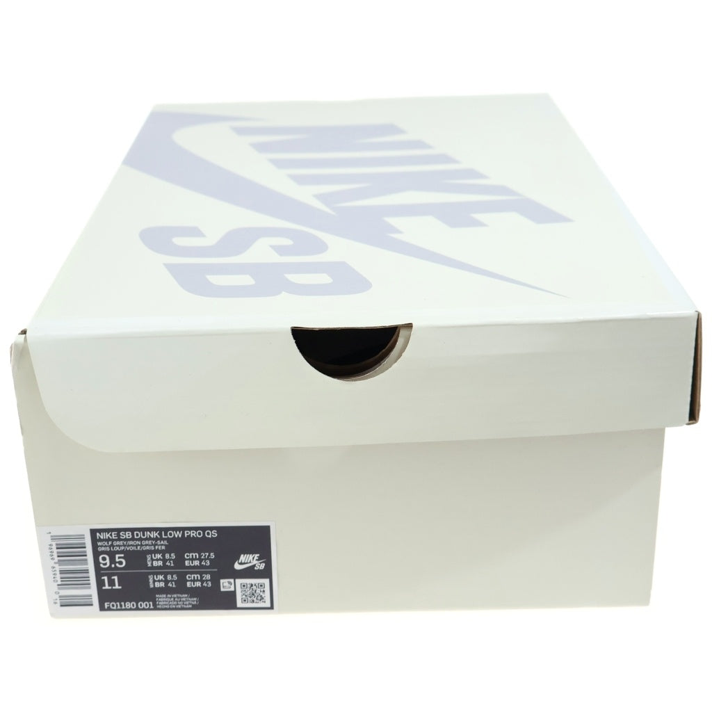 NIKE(ナイキ) ×YUTO HORIGOME DUNK LOW PRO QS 堀米雄斗 ダンク プロ クイックストライク ローカットスニーカー ホワイト/グレー US9.5/27.5cm FQ1180-001