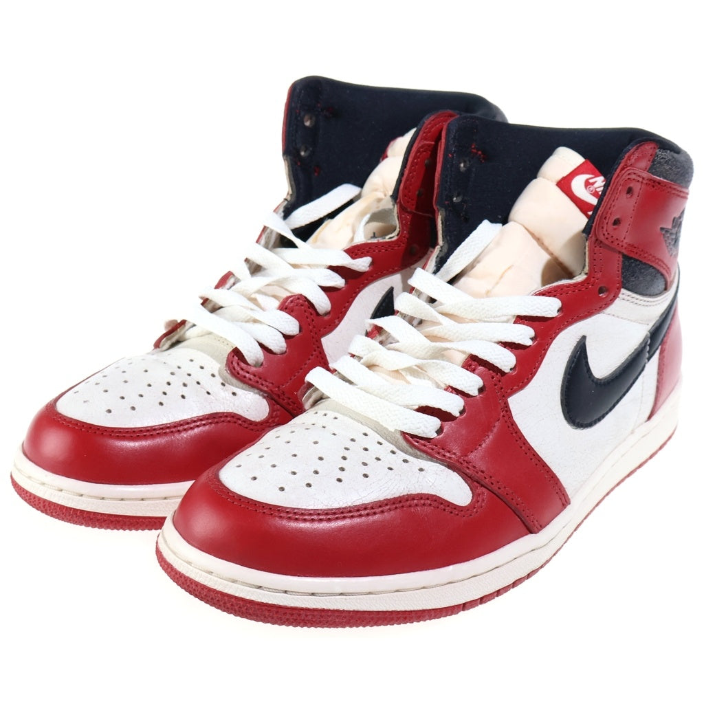 NIKE(ナイキ) AIR JORDAN 1 HIGH OG LOST & FOUND CHICAGO エアジョーダン1 ロスト&ファウンド ハイカットスニーカー レッド US9.5/27.5cm DZ5485-612