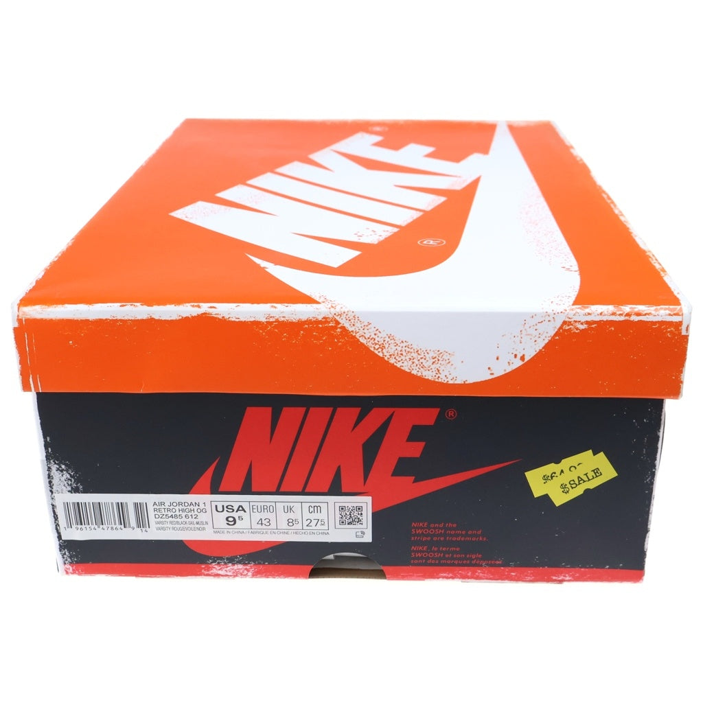 NIKE(ナイキ) AIR JORDAN 1 HIGH OG LOST & FOUND CHICAGO エアジョーダン1 ロスト&ファウンド ハイカットスニーカー レッド US9.5/27.5cm DZ5485-612