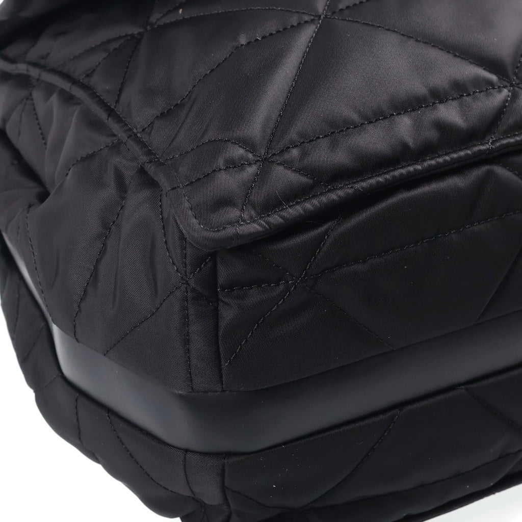 PRADA(プラダ) リナイロン キルティングショルダーバッグ ブラック 2VD057 シルバー金具