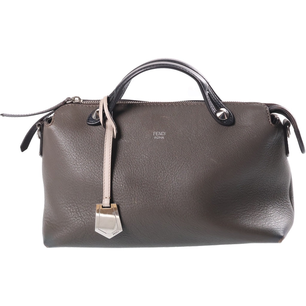 FENDI(フェンディ) バイザウェイ バイカラー 2WAYバッグ ショルダーバッグ ブラウン×ブラック レザー 8BL124 シルバー金具 レディース