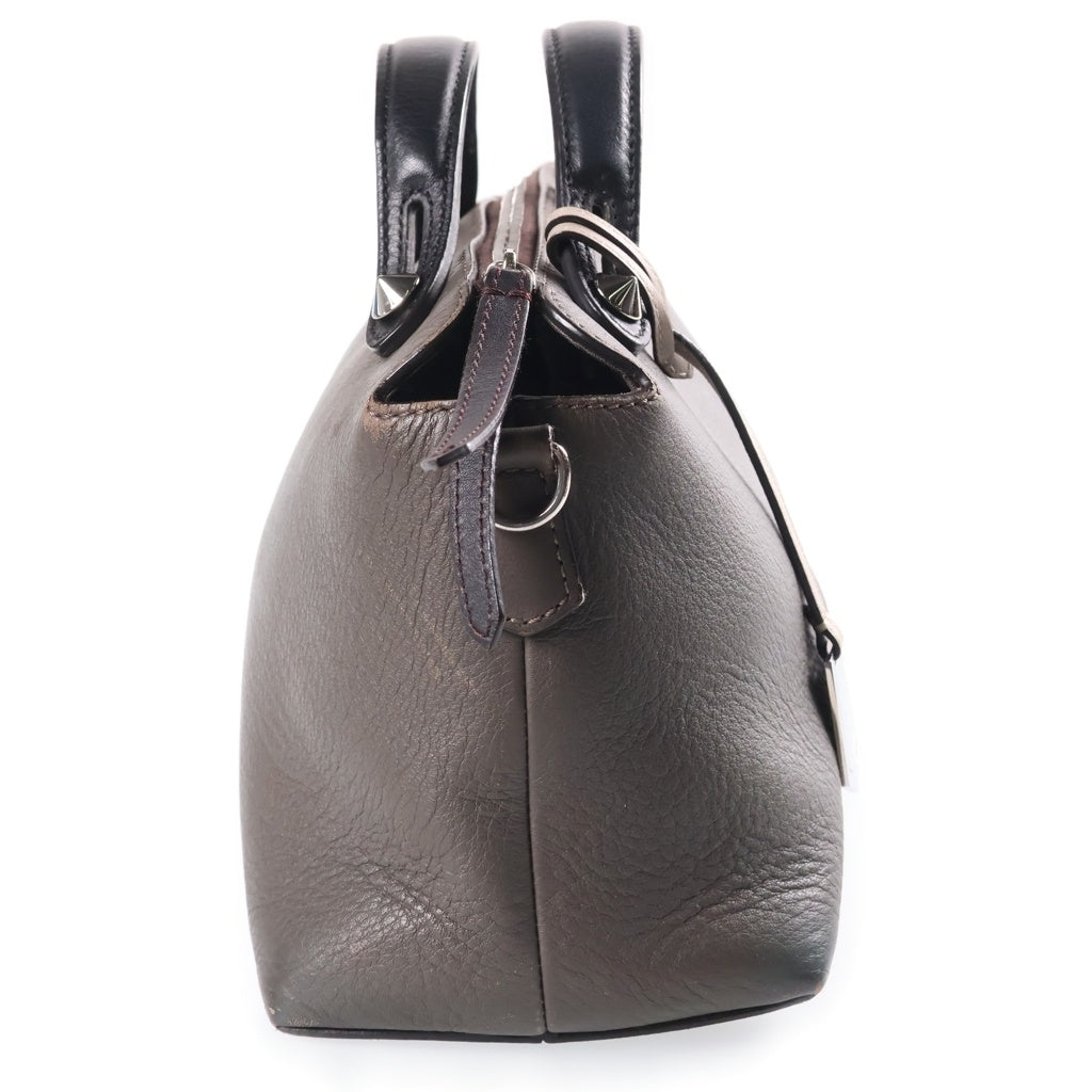 FENDI(フェンディ) バイザウェイ バイカラー 2WAYバッグ ショルダーバッグ ブラウン×ブラック レザー 8BL124 シルバー金具 レディース