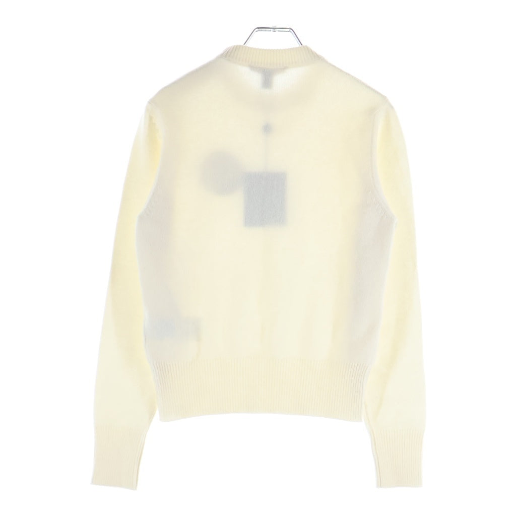 LOUIS VUITTON(ルイヴィトン) チェーンディテールロゴパッチカシミヤニット アイボリー #XS RW222W FZ3 FNKL36 レディース