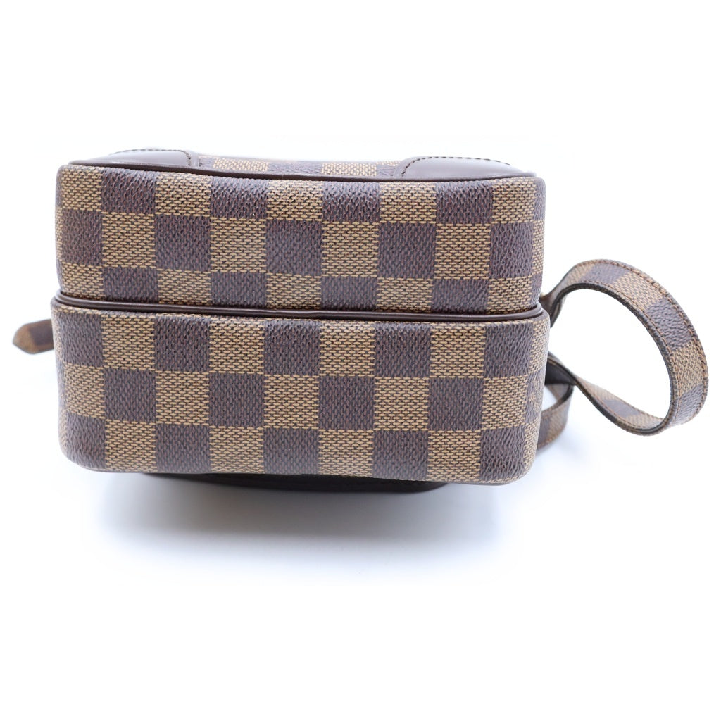 LOUIS VUITTON(ルイヴィトン) ダミエ アマゾン ショルダーバッグ ミニバッグ ブラウン レザー×PVC N48074 ゴールド金具 レディース