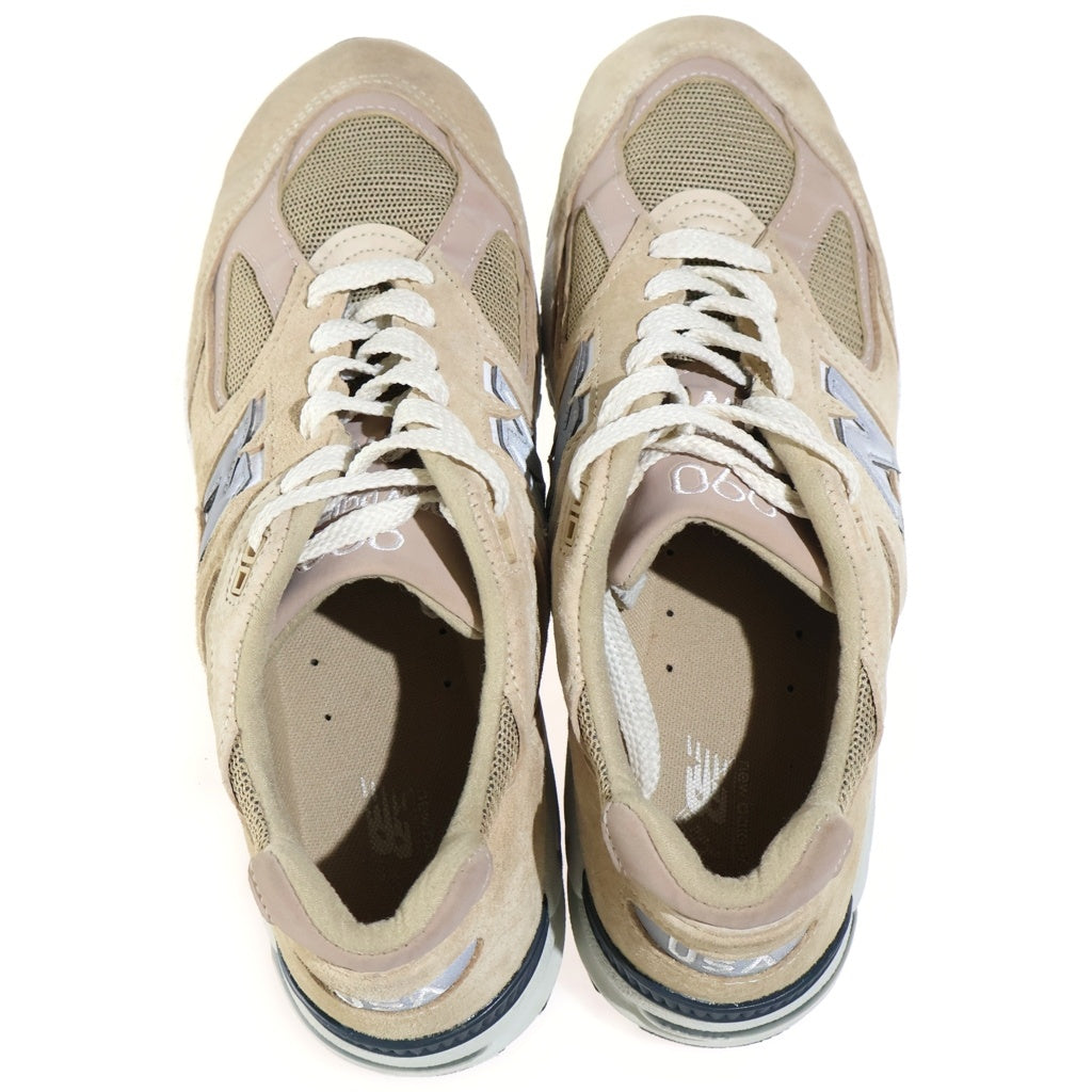 New Balance(ニューバランス) ×KITH 990V2 TAN キス タン スエード メッシュ ローカットスニーカー ベージュ US10/28cm M990KS2