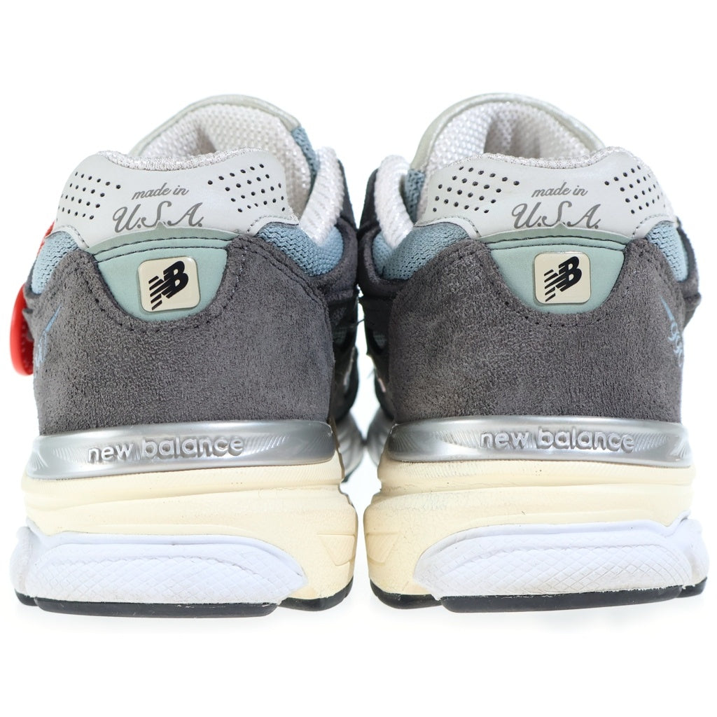 New Balance(ニューバランス) ×KITH 990V3 STEEL BLUE キス スティール ブルー スエード メッシュ ローカットスニーカー ブラウン/ライトブルー US10/28cm M990KS3