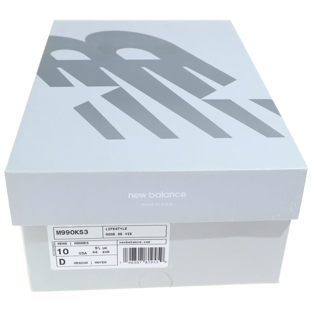 New Balance(ニューバランス) ×KITH 990V3 STEEL BLUE キス スティール ブルー スエード メッシュ ローカットスニーカー ブラウン/ライトブルー US10/28cm M990KS3