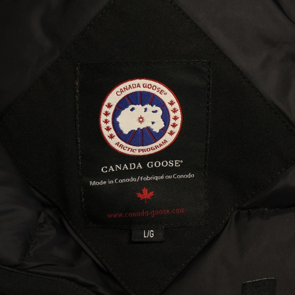 CANADA GOOSE(カナダグース) JASPER ジャスパー ロゴデザインモチーフ マルチポケット フーデッド ジップアップ ダウンジャケット ブラック 68F8490 4078JM