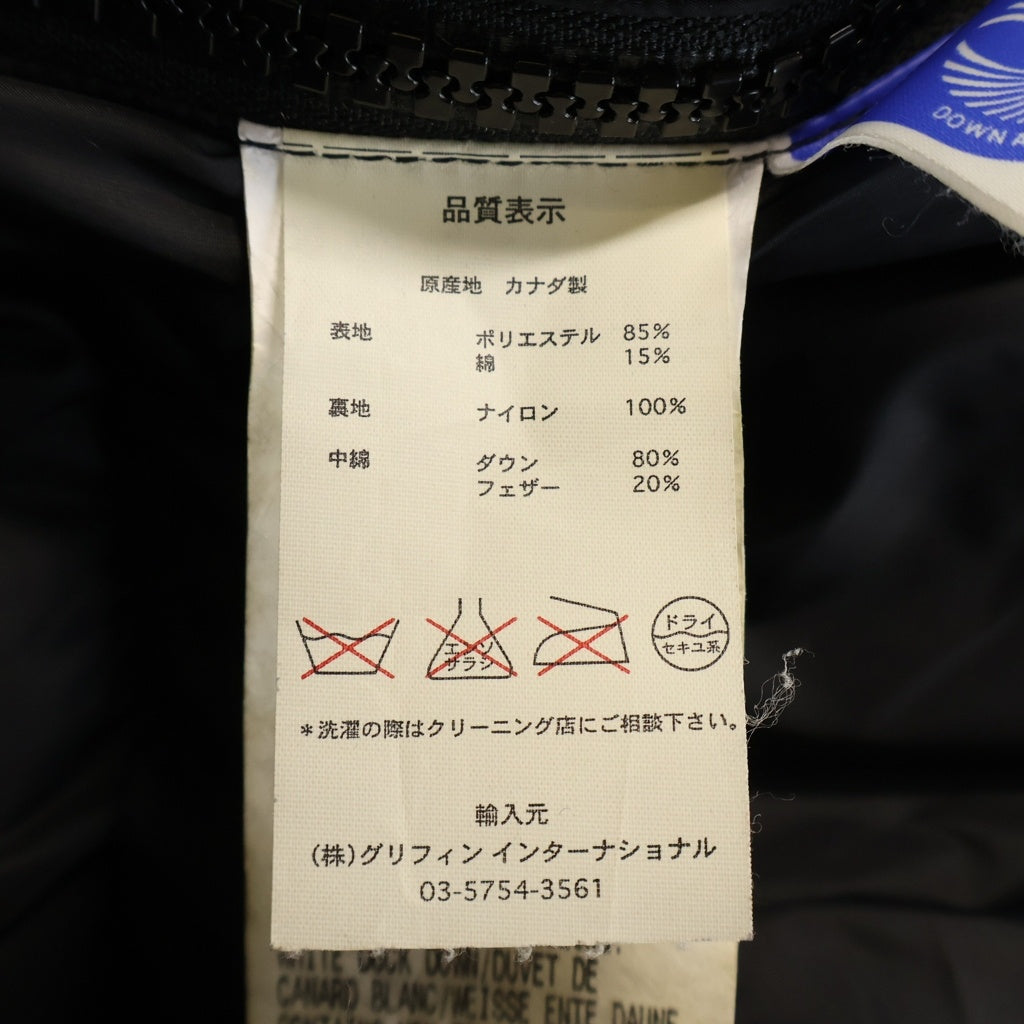 CANADA GOOSE(カナダグース) JASPER ジャスパー ロゴデザインモチーフ マルチポケット フーデッド ジップアップ ダウンジャケット ブラック 68F8490 4078JM