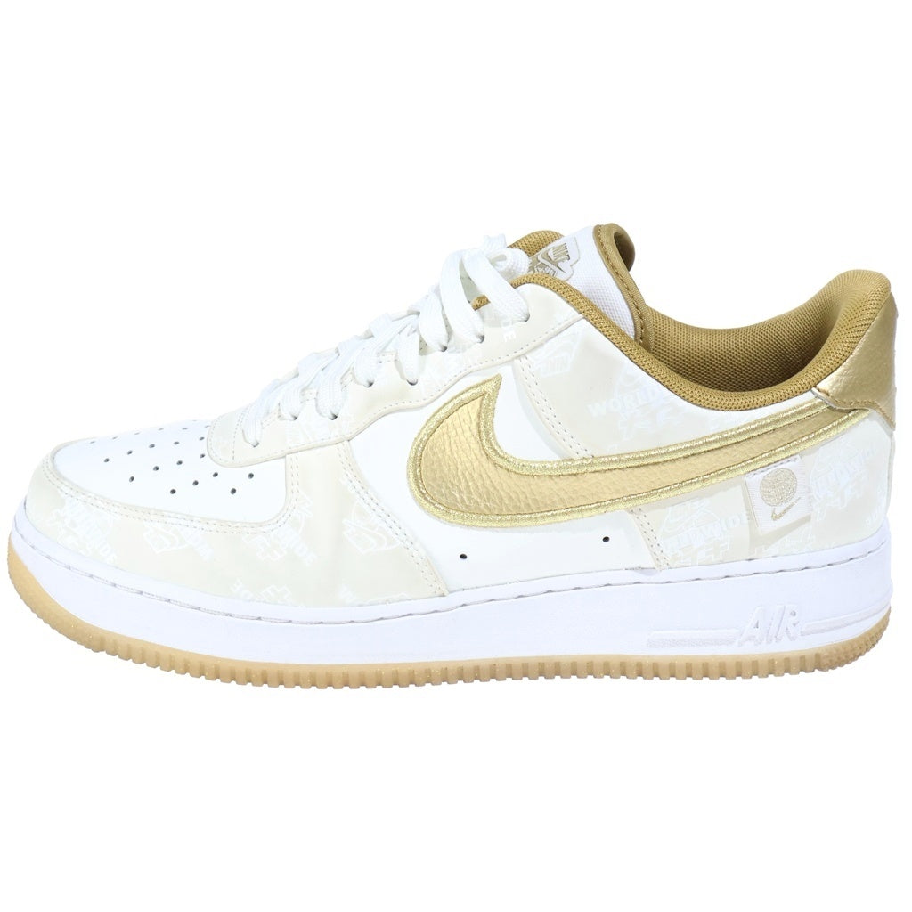 NIKE(ナイキ) WORLD WIDE PACK AIR FORCE 1 KATAKANA DA1343-170 ワールドワイドパック エアフォース1 カタカナ ローカットスニーカー ホワイト/ゴールド US10.5/28.5cm