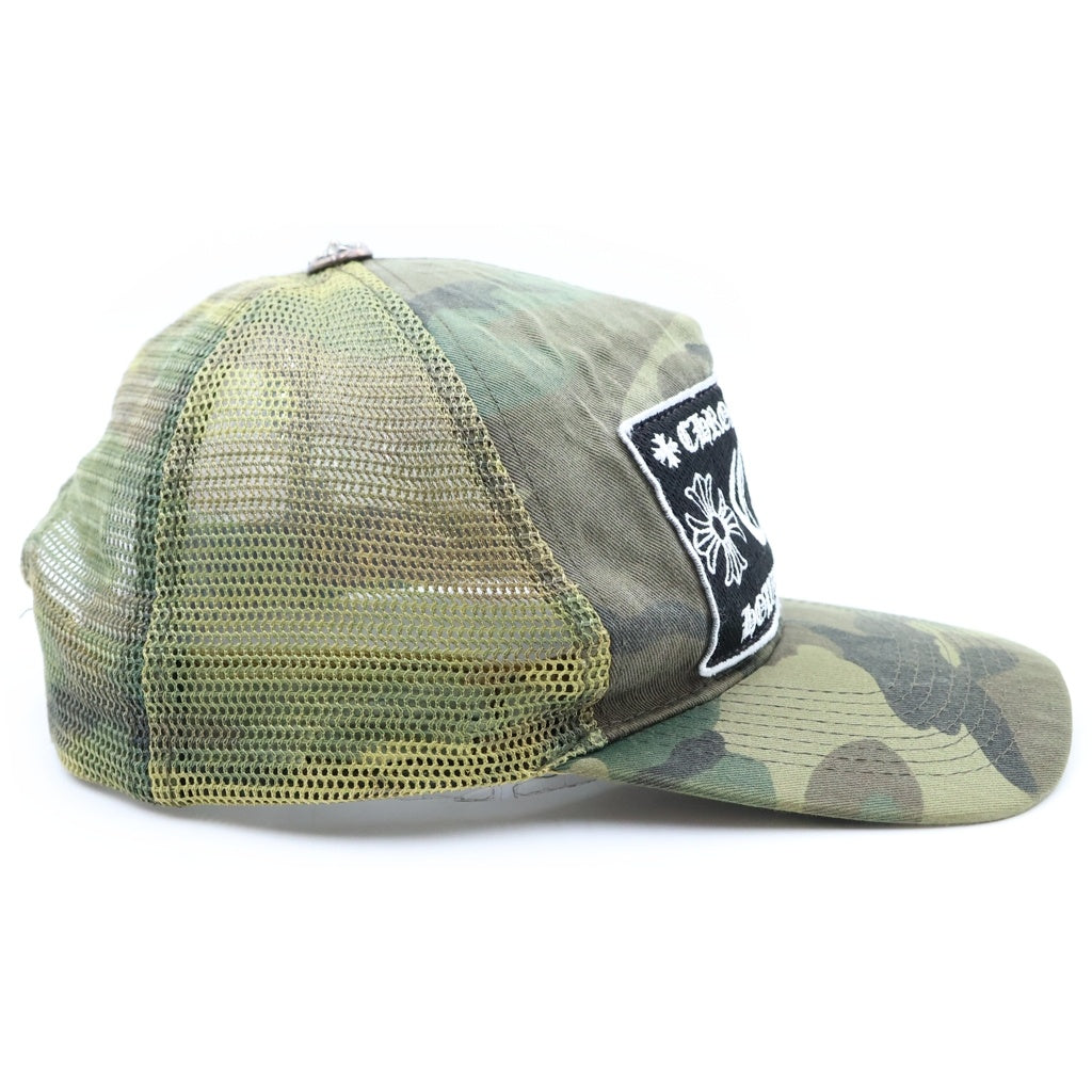 CHROME HEARTS(クロムハーツ) TRUCKER CAP トラッカーキャップ CHパッチ クロスボール カモフラ メッシュ帽子 カーキ