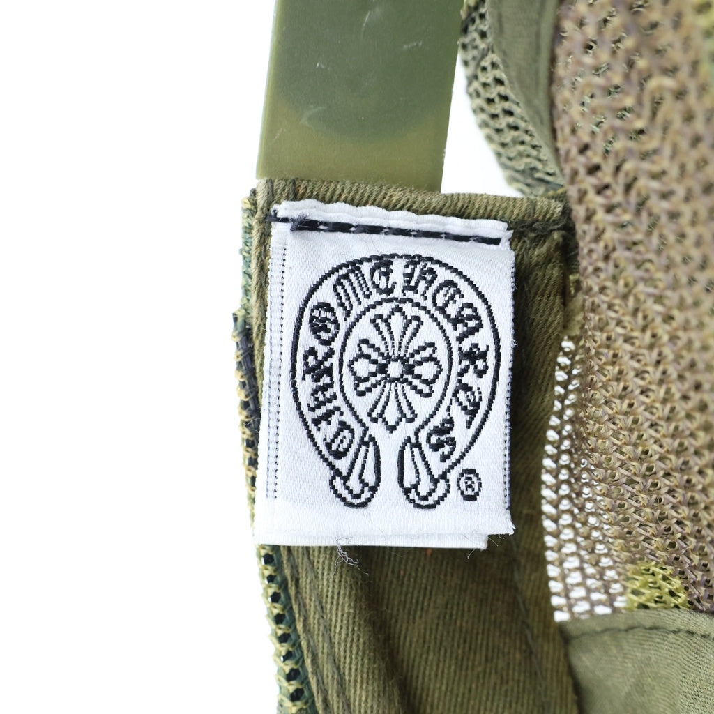CHROME HEARTS(クロムハーツ) TRUCKER CAP トラッカーキャップ CHパッチ クロスボール カモフラ メッシュ帽子 カーキ