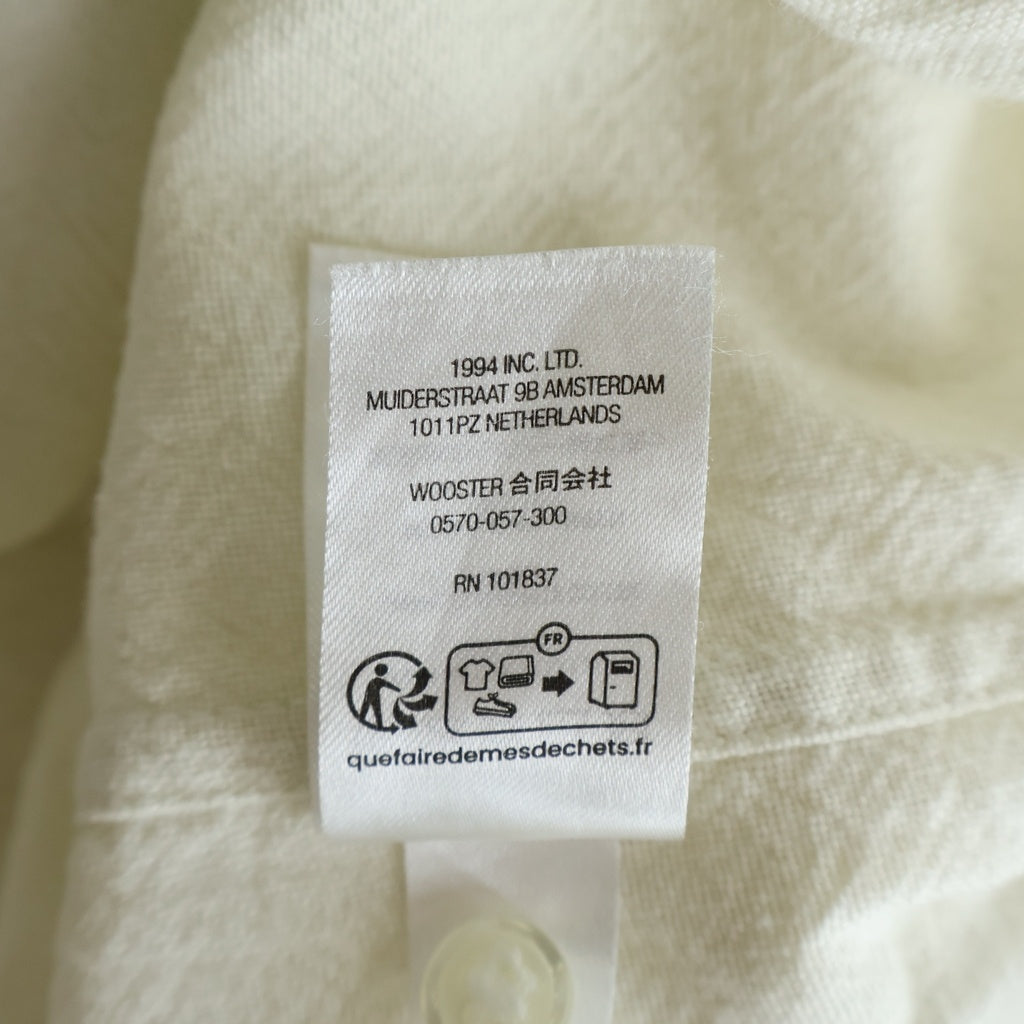 SUPREME(シュプリーム) 23SS Needlepoint S/S Shirt ニードルポイント バラ刺繍 半袖シャツ アイボリー