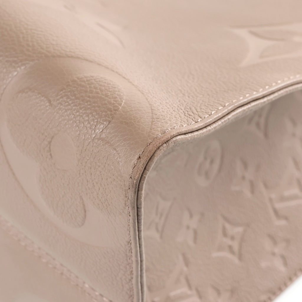 LOUIS VUITTON(ルイヴィトン) モノグラムアンプラント オンザゴーMM トートバッグ ベージュ レザー RFID M45607 レディース