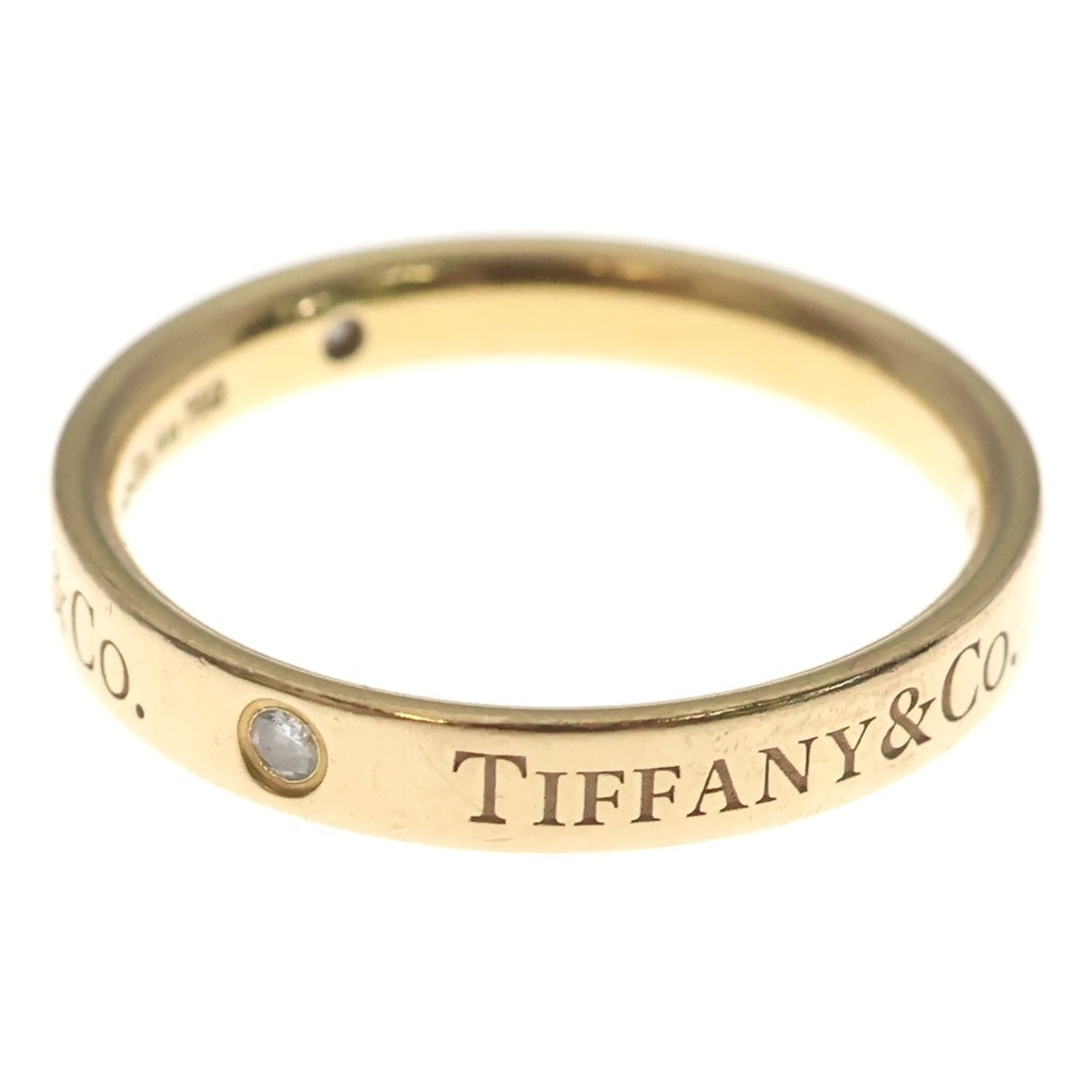 TIFFANY & Co.(ティファニー) フラットバンド 3P ダイヤモンド リング 指輪 イエローゴールド