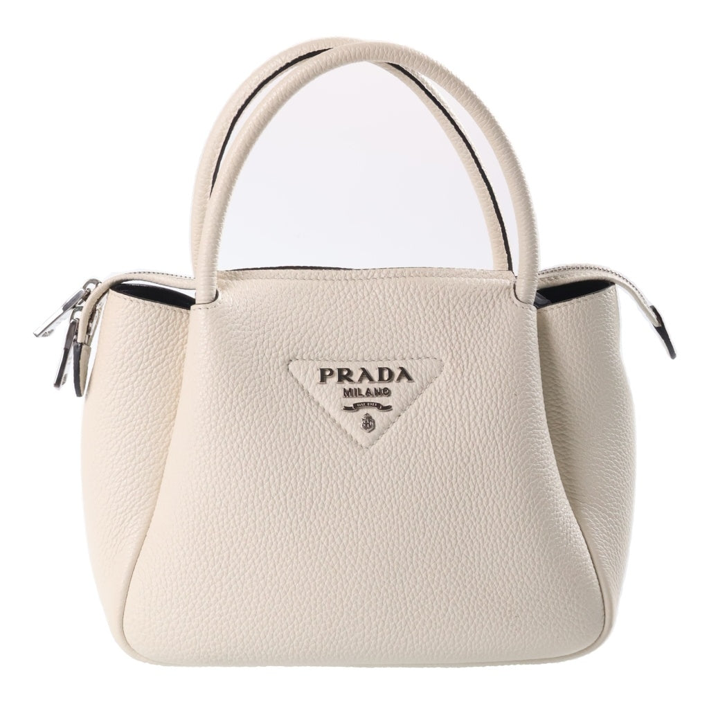 PRADA(プラダ) ヴィッテロダイノ ハンドバッグ アイボリー レザー 1BC145 レディース