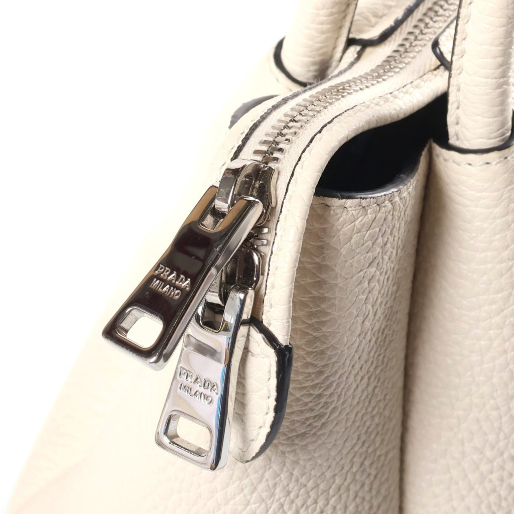 PRADA(プラダ) ヴィッテロダイノ ハンドバッグ アイボリー レザー 1BC145 レディース