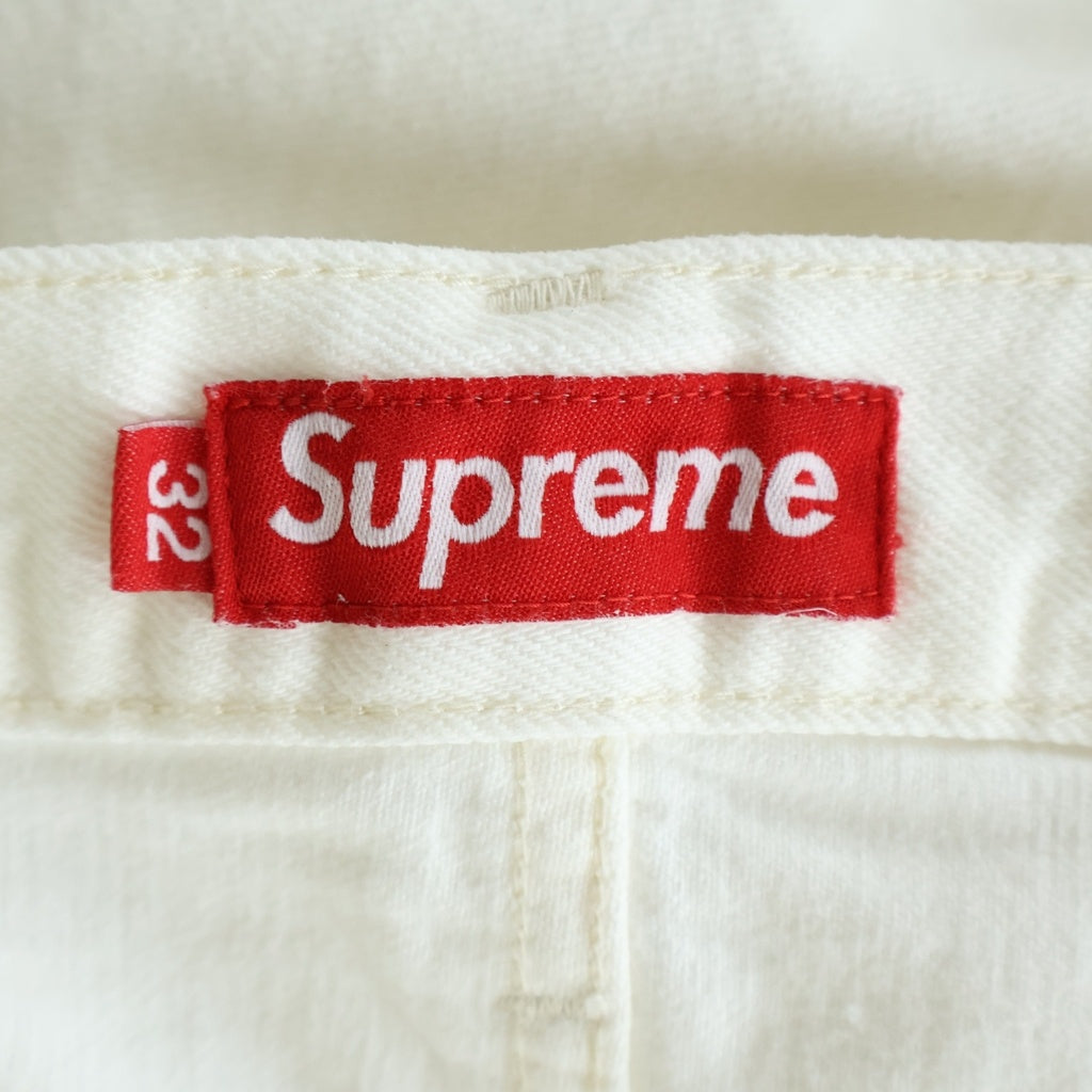 SUPREME(シュプリーム) Regular Jean スター刺繍 レギュラー ストレートデニムパンツ ホワイト