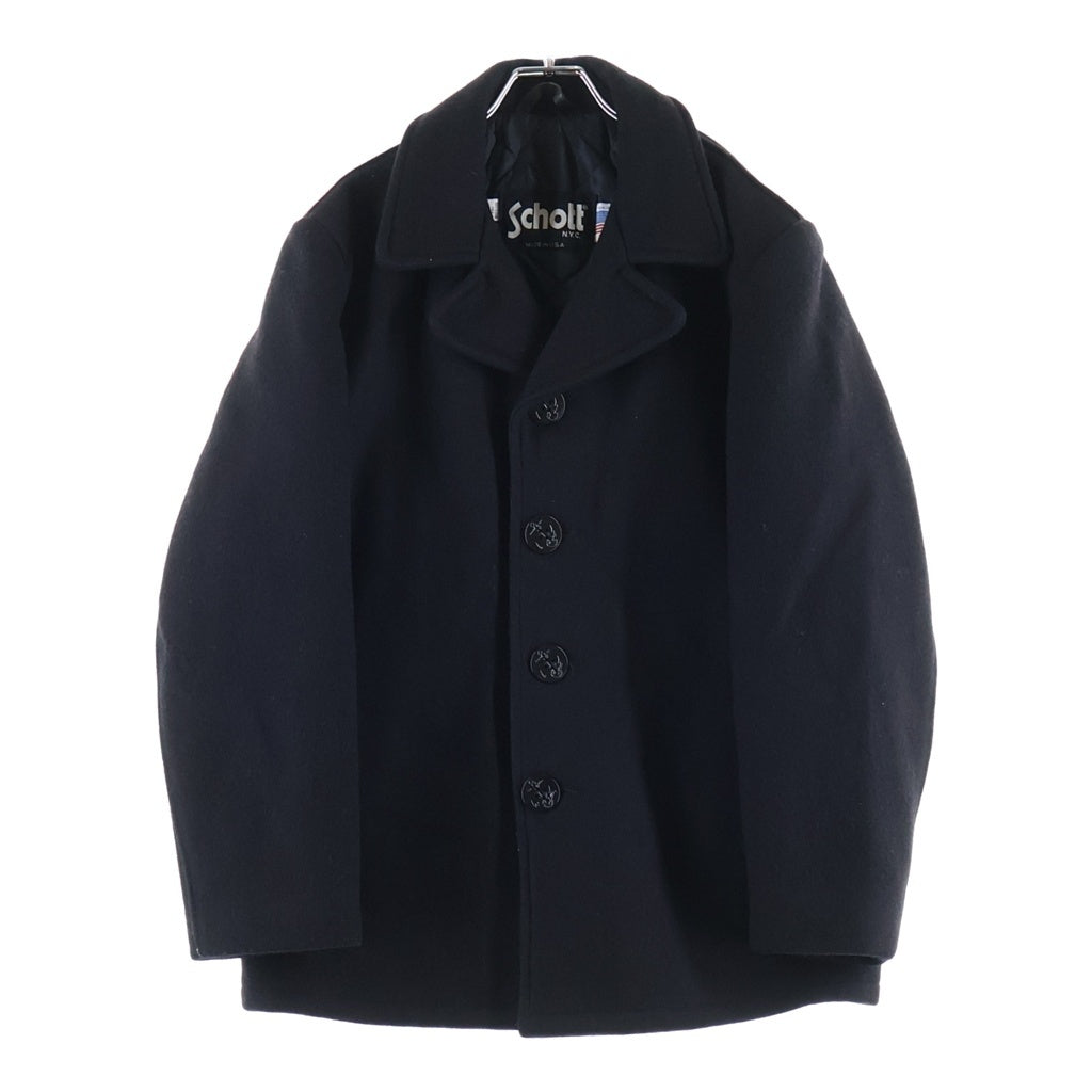 SCHOTT(ショット) ウール ピーコート ジャケット ブラック