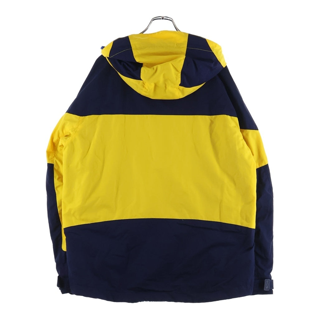 POLO SPORT RALPH LAUREN(ポロスポーツラルフローレン) 90S ロゴエンブロイダリー フーデッド ナイロン シェルジャケット イエロー/ネイビー