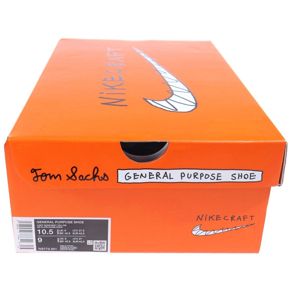 NIKE(ナイキ) ×TOM SACHS CRAFT WMNS GENERAL PURPOSE SHOE LOSER トムサックス ウィメンズ ジェネラル パーパス ローカットスニーカー ホワイト/ベージュ US10.5/27.5cm IV5773-001 レディース