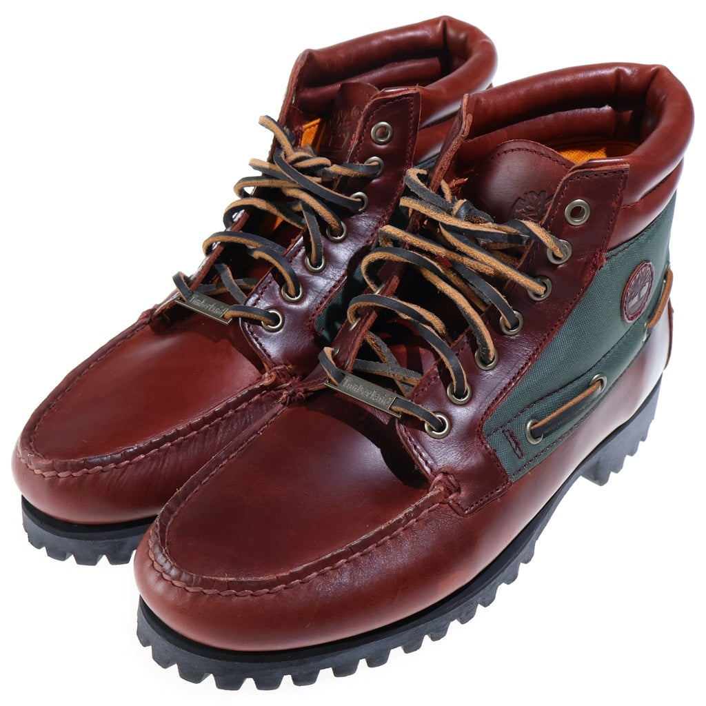 Timberland(ティンバーランド) ×BEAMS 7EYE CLASSIC LUG 7アイ クラシック ラグ ハイカット トレッキングシューズ ブラウン/グリーン TBOA6DNHEDP