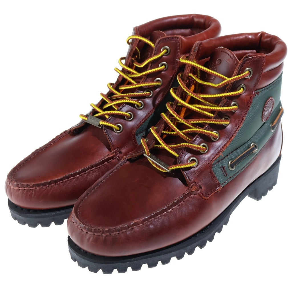 Timberland(ティンバーランド) ×BEAMS 7EYE CLASSIC LUG 7アイ クラシック ラグ ハイカット トレッキングシューズ ブラウン/グリーン TBOA6DNHEDP